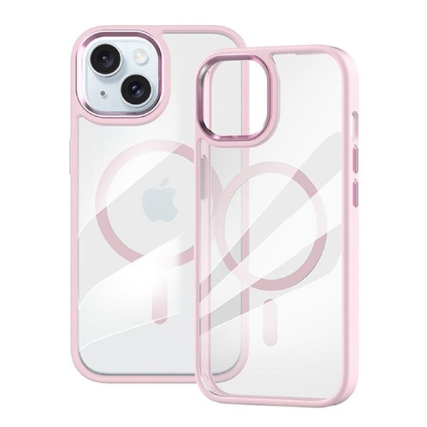 ZUSLAB iPhone 15 MagSafe Case Slim Hybrid Pro Protective Heavy Duty Shockproof Cover for Apple - Pink