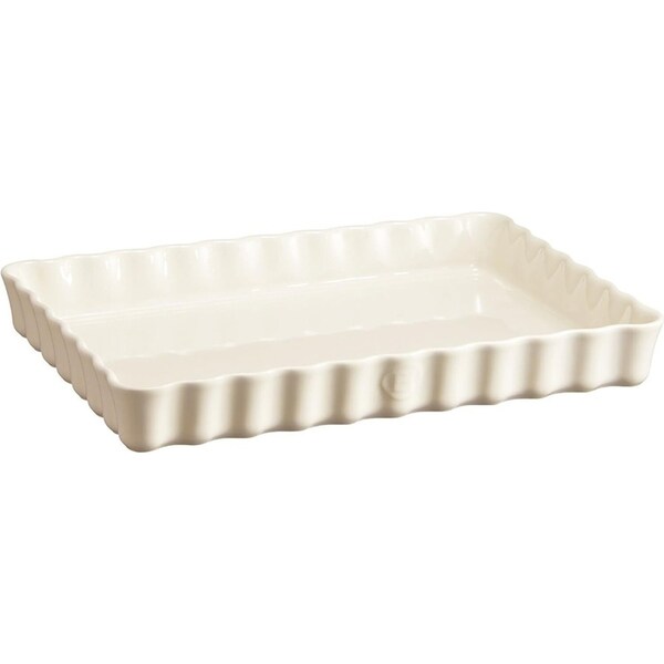 Emile Henry 34cm Ceramic Deep Tart Baking Dish Rectangle Dessert Mould Clay