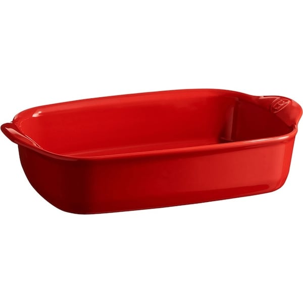 Emile Henry 35cm Ceramic Oven Dish Food/Meal Baking Pan MED Rectangle Brgundy