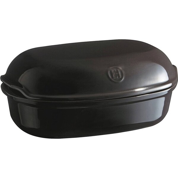 Emile Henry Art 31cm Ceramic Bread Baker Dish Mould Oven Baking Tray Charcoal