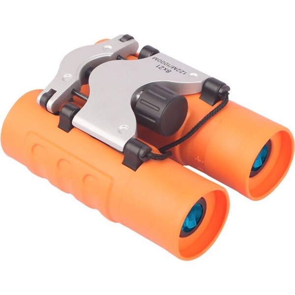 Catzon Binoculars 8x21 High Resolution Compact for 3-12 Years Kids Camping-Orange