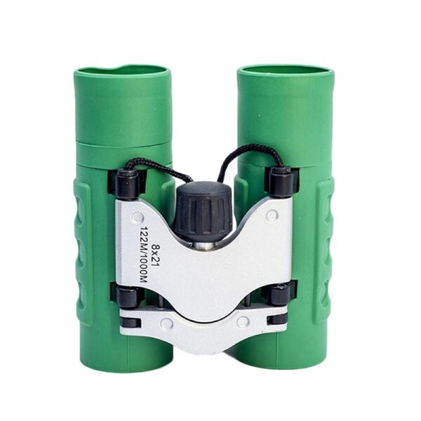 Catzon Binoculars 8x21 High Resolution Compact for 3-12 Years Kids Camping-Dark Green