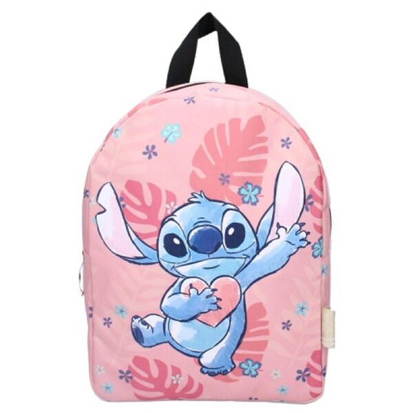 Disney Lilo & Stitch Kids Toddler 31cm Backpack with Pink Stitch Cap
