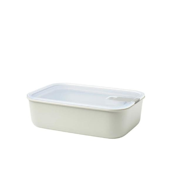 Mepal Food Storage Box Container w/ EasyClip Lid Rectangle 1.5L Nordic White