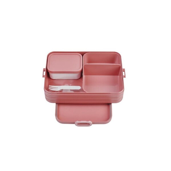 Mepal Bento Lunchbox Food Storage w/ Fork Take A Break Large 1.5L Vivid Mauve