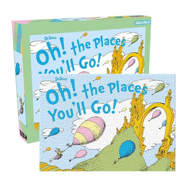 1000pc Aquarius Oh, The Places You'll Go! Balloon Dr Seuss 51x71cm Puzzle 14+