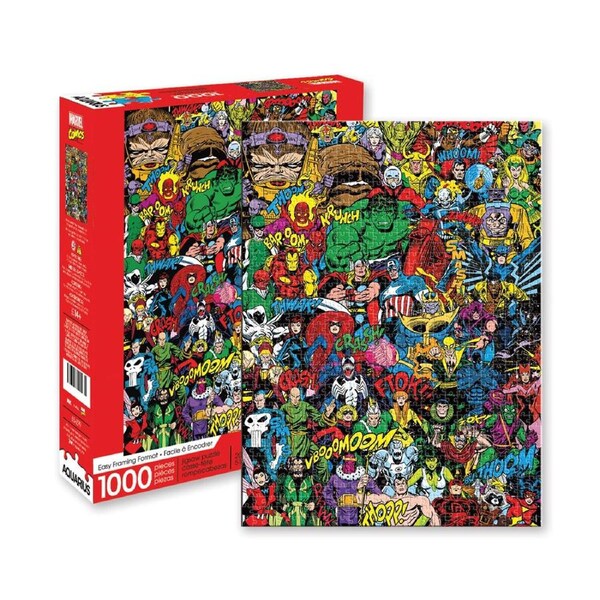 1000pc Aquarius Marvel Retro Cast 51x71cm Jigsaw Puzzle Party Family Game 14+