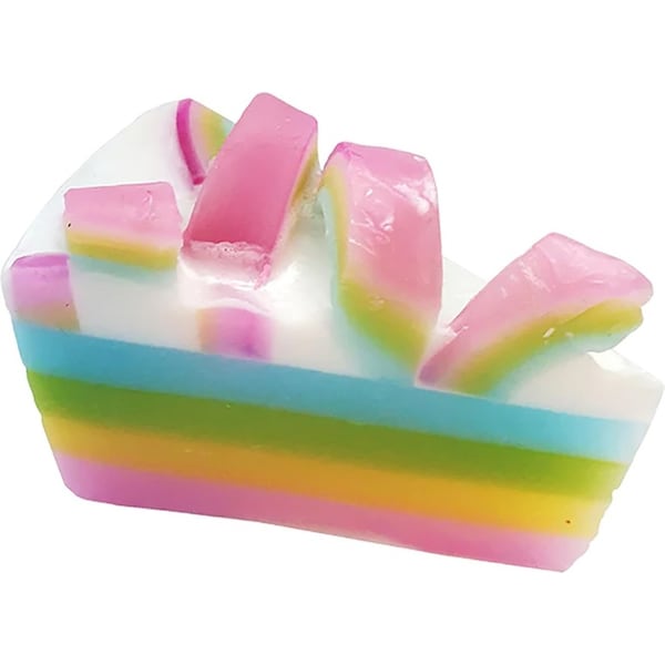 Bomb Cosmetics Raspberry Rainbow Scented Soap Cake Bar Body Shower Fragrance