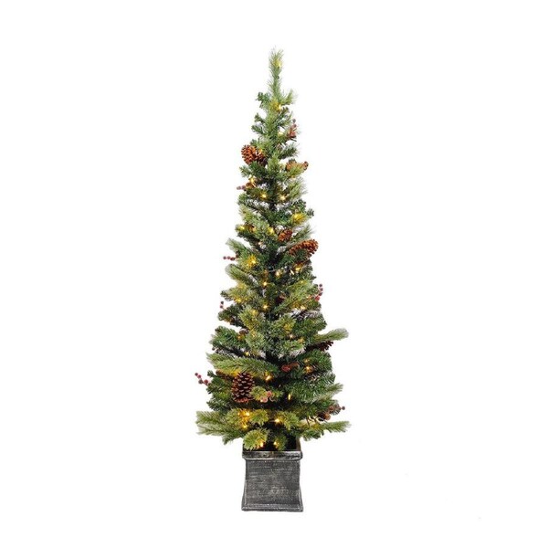 Cambridge Potted Pine 5ft/150cm Pre-Lit Christmas Tree