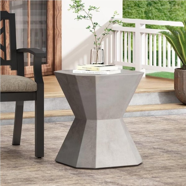 side table Outdoor furniture Coffee Table Large multi sided Side Table 45 CM wide 51cm height Grey