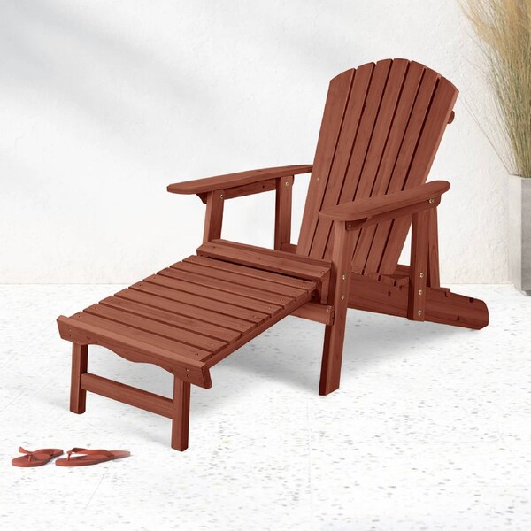 ALFORDSON Adirondack Chair w/ Ottoman Wooden Furniture