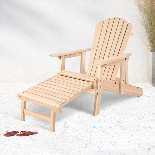ALFORDSON Adirondack Chair w/ Ottoman Wooden Furniture