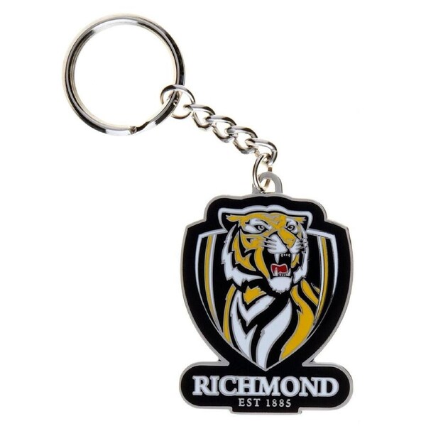 AFL Logo Metal Key Ring - Richmond Tigers - Keyring - Aussie Rules - TROFE
