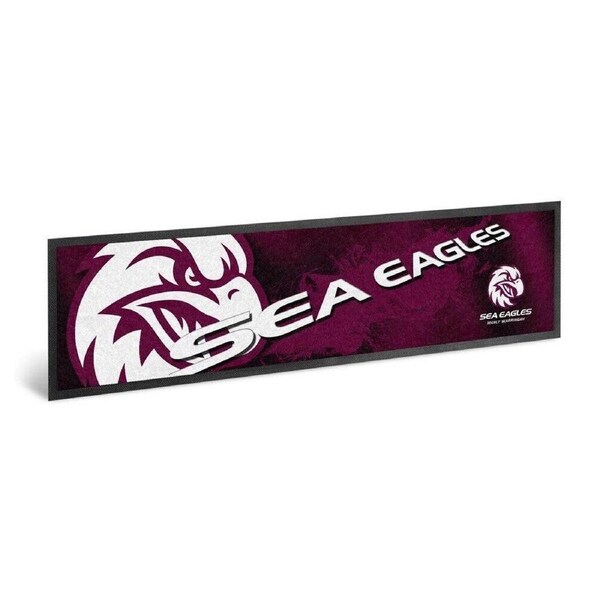 NRL Logo Bar Runner - Manly Sea Eagles - Bar Mat - 25cm x 90cm