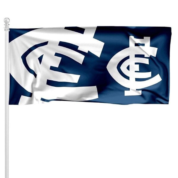 AFL Pole Flag - Carlton Blues - 90cm x 180cm - Steel Eyelet For Hanging
