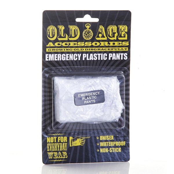 Boxer Gifts Old Age Plastic Emergency Pants/Underpants Adult Funny Gift Clear
