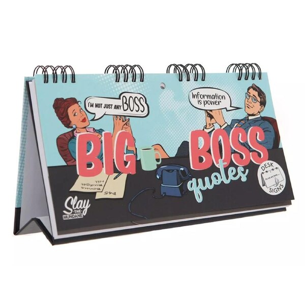 Boxer Gifts 50-Pgs Big Boss Flipbook Funny Quotes Desk Sign Office Stationery