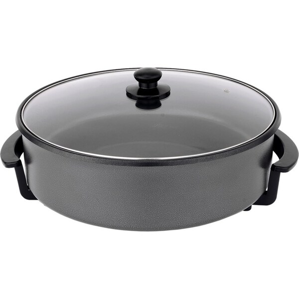 Healthy Choice Non-Stick Electric Fry Pan 38cm Diameter, 240C Max - Dark Grey