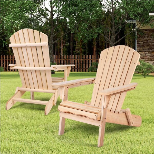 ALFORDSON Set of 2 Adirondack Chairs Wooden Furniture