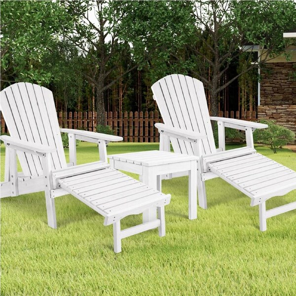 ALFORDSON Outdoor Chair Table 3PCS Set Wooden Furniture