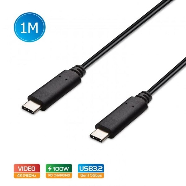 Simplecom CA512 1M USB-C to USB-C Cable USB 3.2 Gen2 10Gbps 5A 100W PD 4K@60Hz