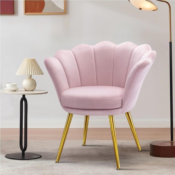 ALFORDSON Armchair Velvet Accent Chair Pink