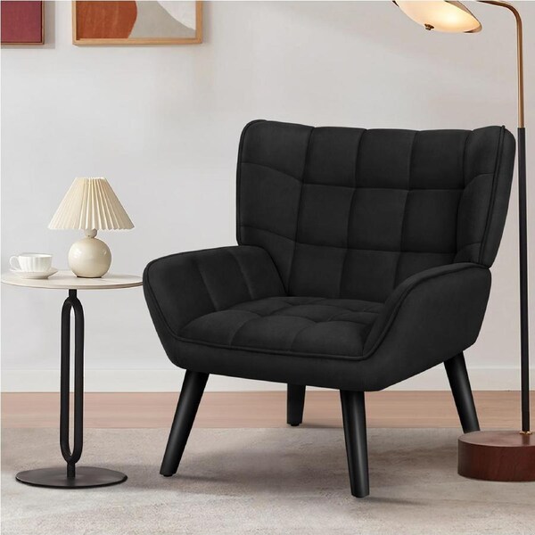 ALFORDSON Velvet Armchair Wooden Accent Chair