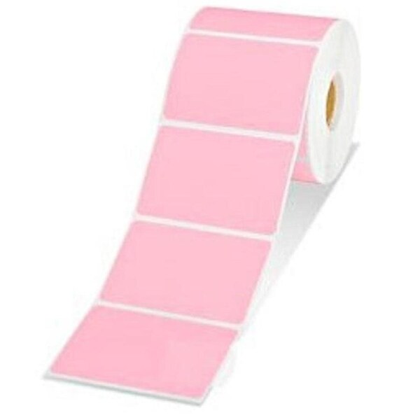 Stock Forms Direct Thermal Labels Permanent Adhesive Non-Perforated 100x150mm Pink Roll 1000 Pack 4
