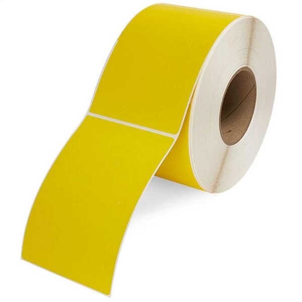 Stock Forms Direct Thermal Labels Permanent Adhesive Non-Perforated 100x150mm Yellow Roll 1000 Pack 4