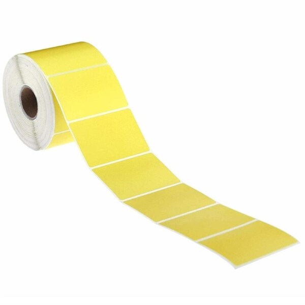 Stock Forms Direct Thermal Labels Permanent Adhesive Non-Perforated 101x73mm Yellow Roll 2000 Pack 4