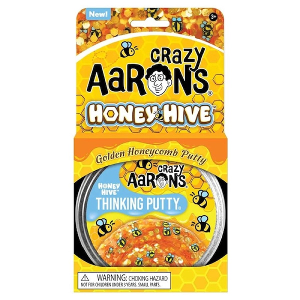 Crazy Aaron's Thinking Putty Trendsetters Honey Hive 4 inch Tin