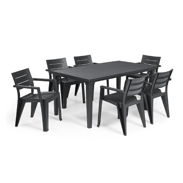 Keter Futura Julie Dining Set - Graphite