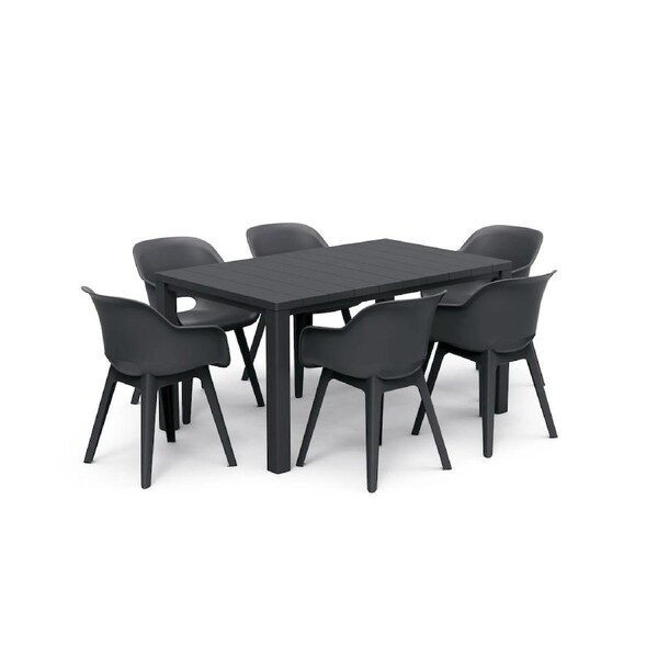 Keter Julie Akola Dining Set- Graphite