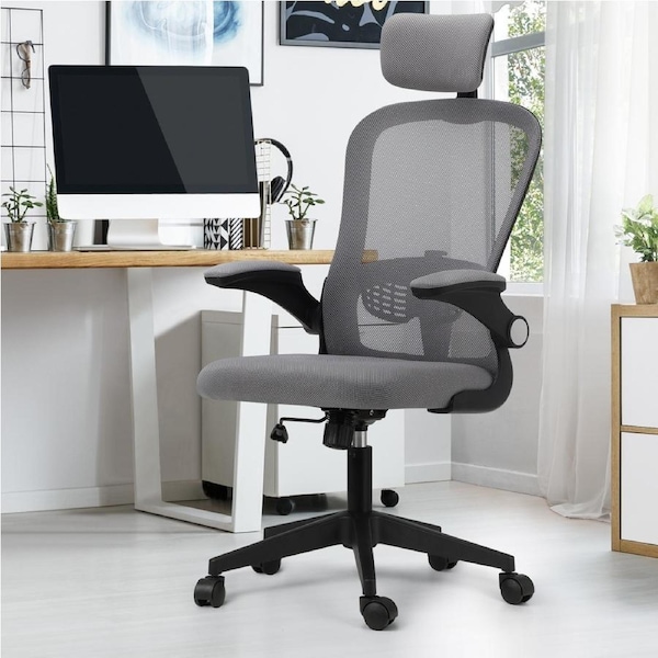 Oikiture Mesh Office Chair Black&Grey