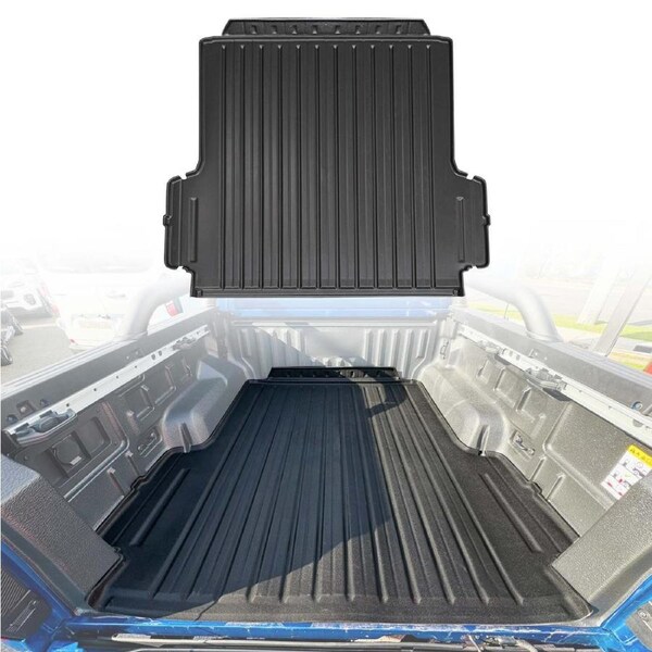 3D TPE Ute Mat for Ford Ranger Dual Cab 2022-Onwards Fitted with Factory Plastic Tub Liner