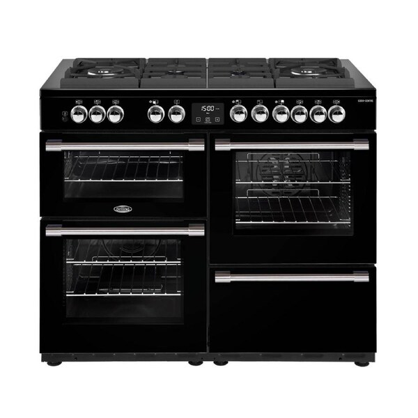 Belling 110cm Cookcentre Dual Fuel Cooktop Range Cooker Electric Oven Grill BLK