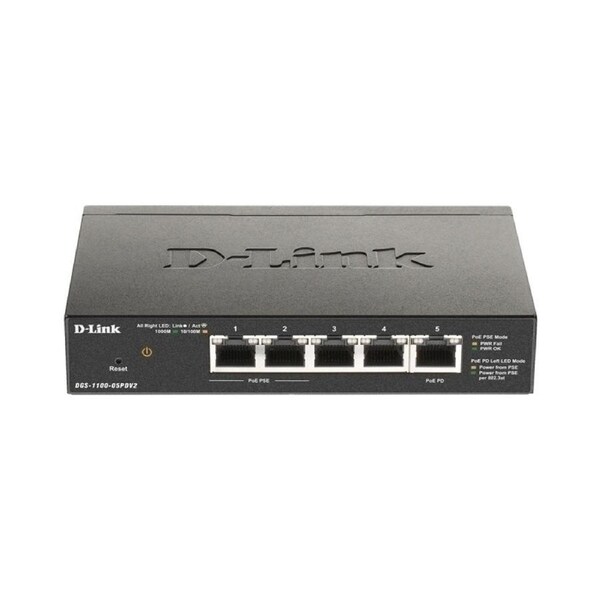 D-Link 5-Port Gigabit PoE-Powered Smart Managed Switch