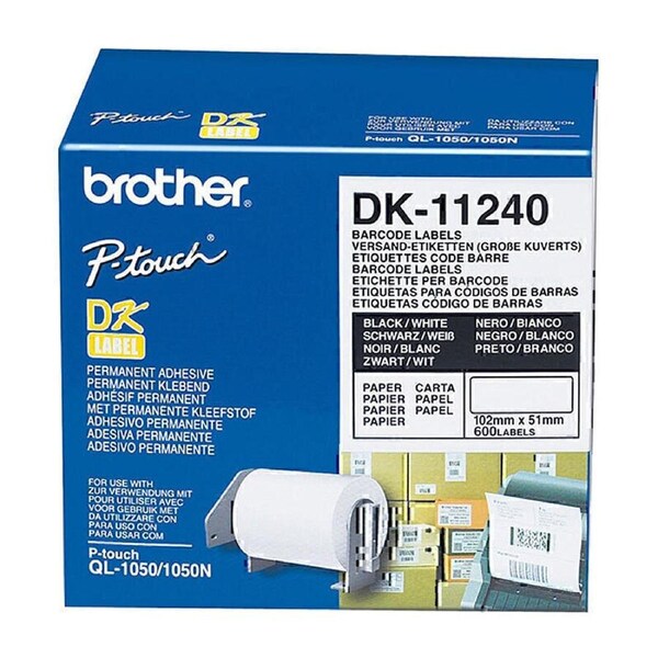Brother DK11240 White Barcode Label (102x51mm)