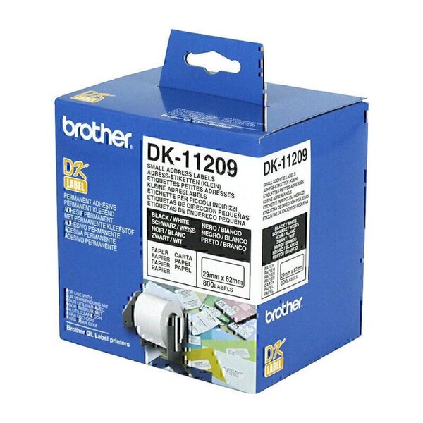 Brother DK11209 White Small Address Label (29x62mm)