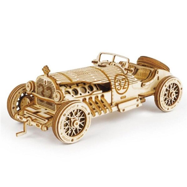 Robotime Grand Pix Car Wooden 3D Puzzle Kit 1:16 Scale