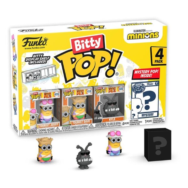 Minions Tourist Jerry Bitty 4 Pack Funko POP! Vinyl
