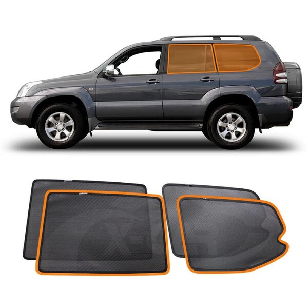 Port Rear Window Sun Shade for Toyota LandCruiser Prado 120 Series 2003-2009 Car Sun Blind Mesh
