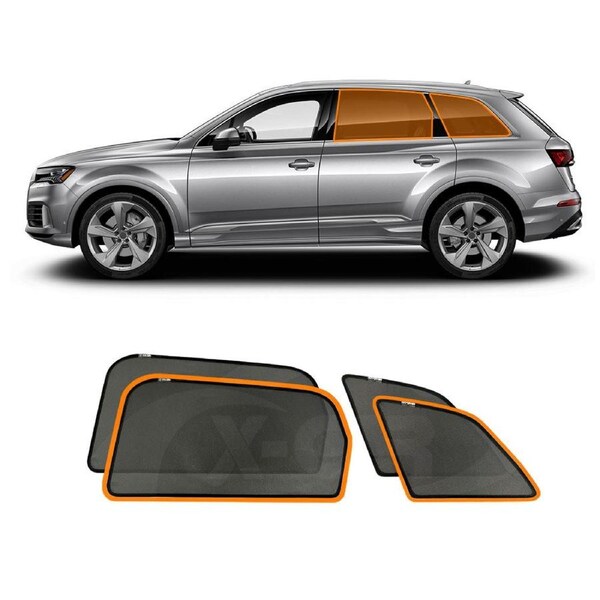 Port Rear Window Sun Shade for Audi Q7 SQ7 2015-Onwards Car Sun Blind Mesh