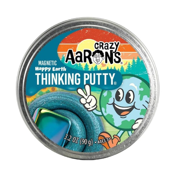 Crazy Aarons Thinking Putty 4 inch Magnetic Storms Putty Happy Earth