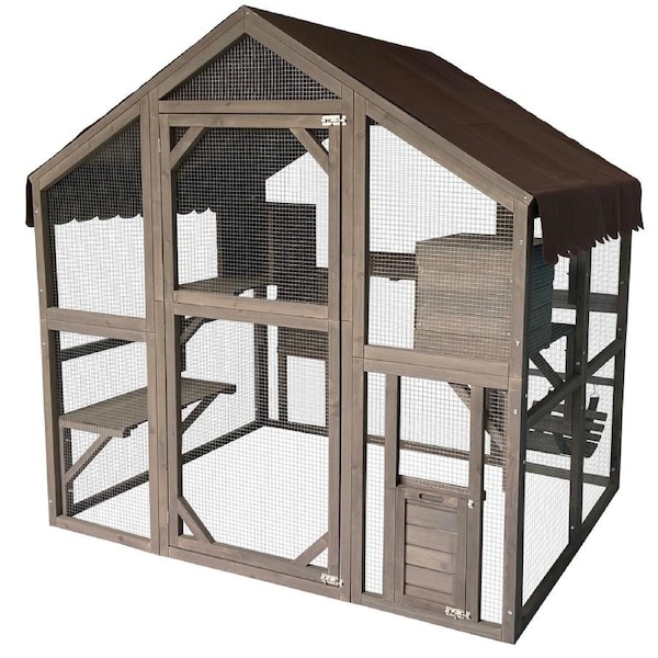 Flyline Walk in Catio Cat Enclosure Cage Half Size 140x188cm