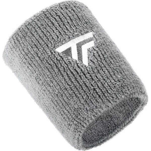 Tecnifibre Tennis XL Wristband Wrist Bands Sweatband Sport Squash Cotton - Silver
