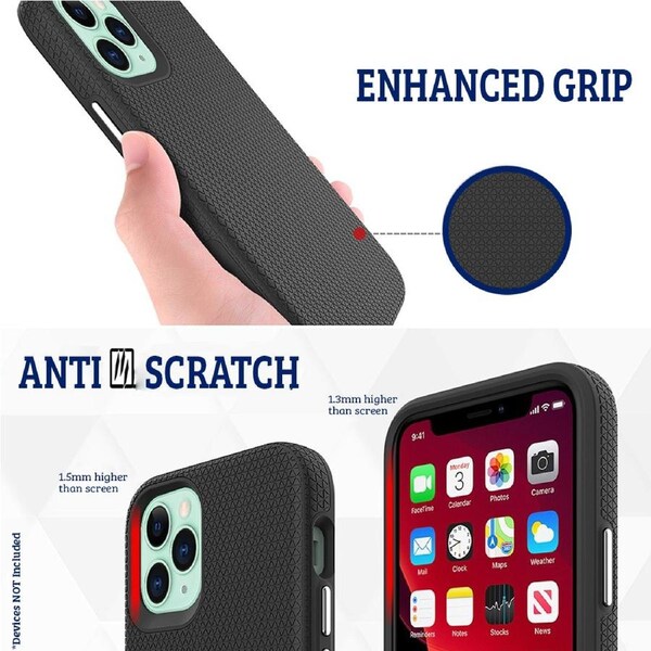 iPhone 12 Pro Compatible Case Cover With Shockproof Rugged- Black