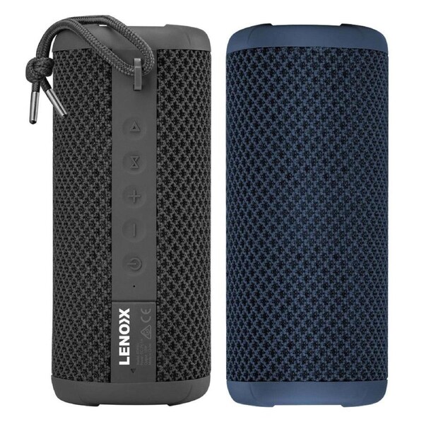 Lenoxx IPX7 Waterproof & Portable Bluetooth Speaker (Black) 10W, 360 Audio