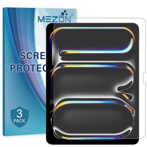 [3 Pack] Apple iPad Pro 13" (2024) M4 Anti-Glare Matte Film Screen Protector by MEZON – Face ID Compatible, Case and Pencil Friendly (iPad Pro 13" M4, Matte)