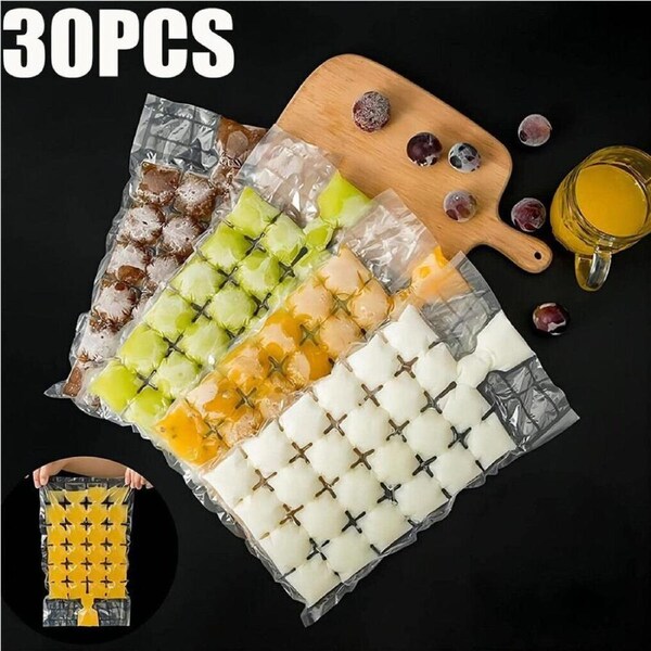 720x Disposable Ice Cube Bags Freezer Plastic BBQ Party Cubes Maker Tray